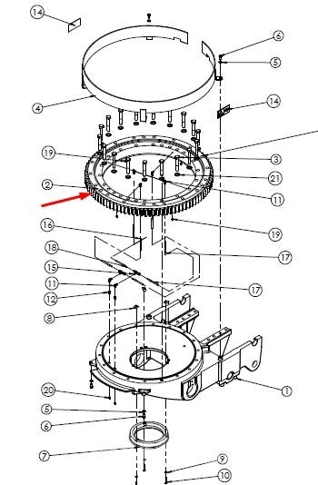 ŁOŻYSKO OBROTU ŻURAWIA PONSSE 0079094 - UŻYWANE Harvester cranes