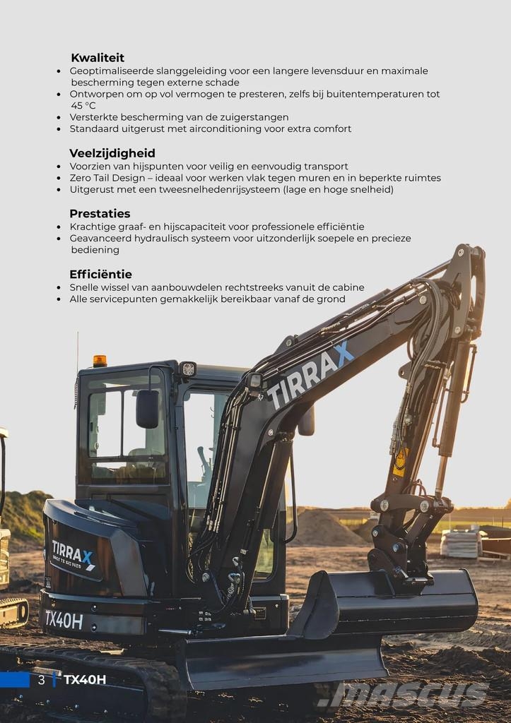 TIRRAX Binnendraaier TX40H Εκσκαφάκι (διαβολάκι) < 7t
