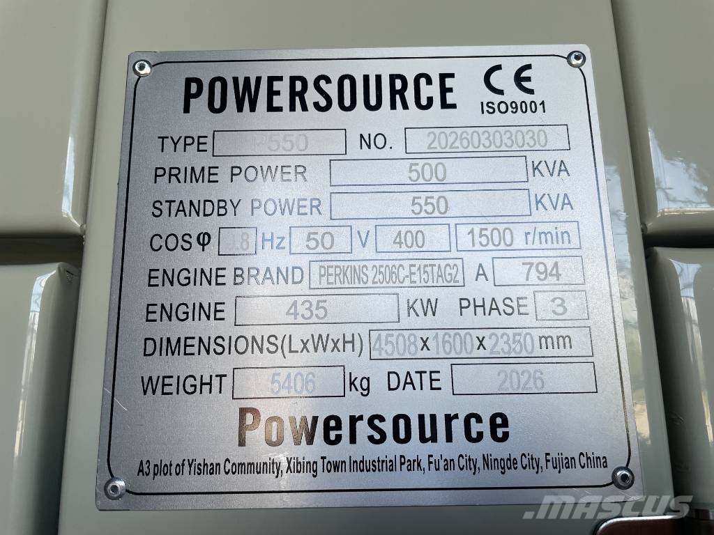 Perkins 2506C-E1STAG2 - 550 kVA Generator - DPX-19814 Generadores diésel