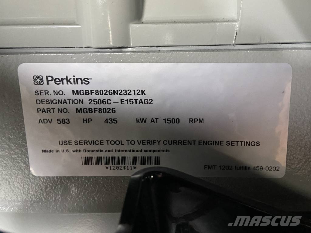 Perkins 2506C-E1STAG2 - 550 kVA Generator - DPX-19814 Diesel Generators
