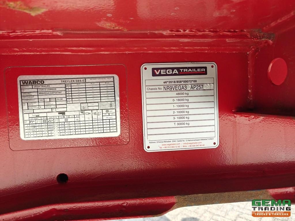Vega 3 12m Semi-Low Loader - 1.8m Extendable - Hydr Žemo iškrovimo puspriekabės