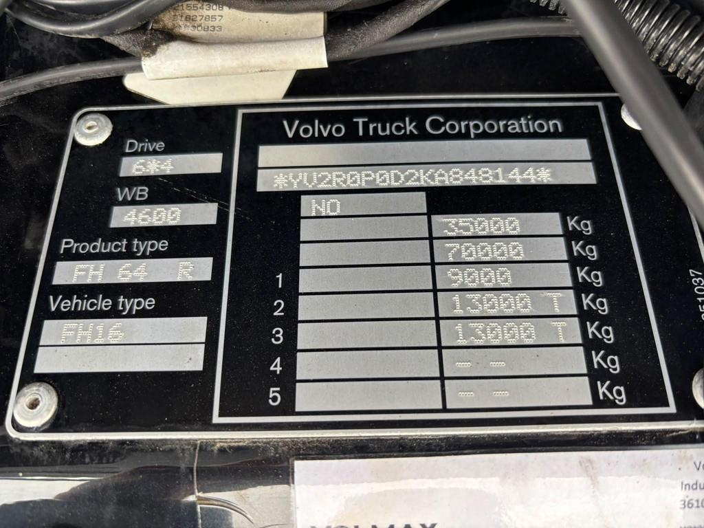 Volvo FH 16 750 6x4 EPSILON M110L83 / RETARDER Kokvedēji