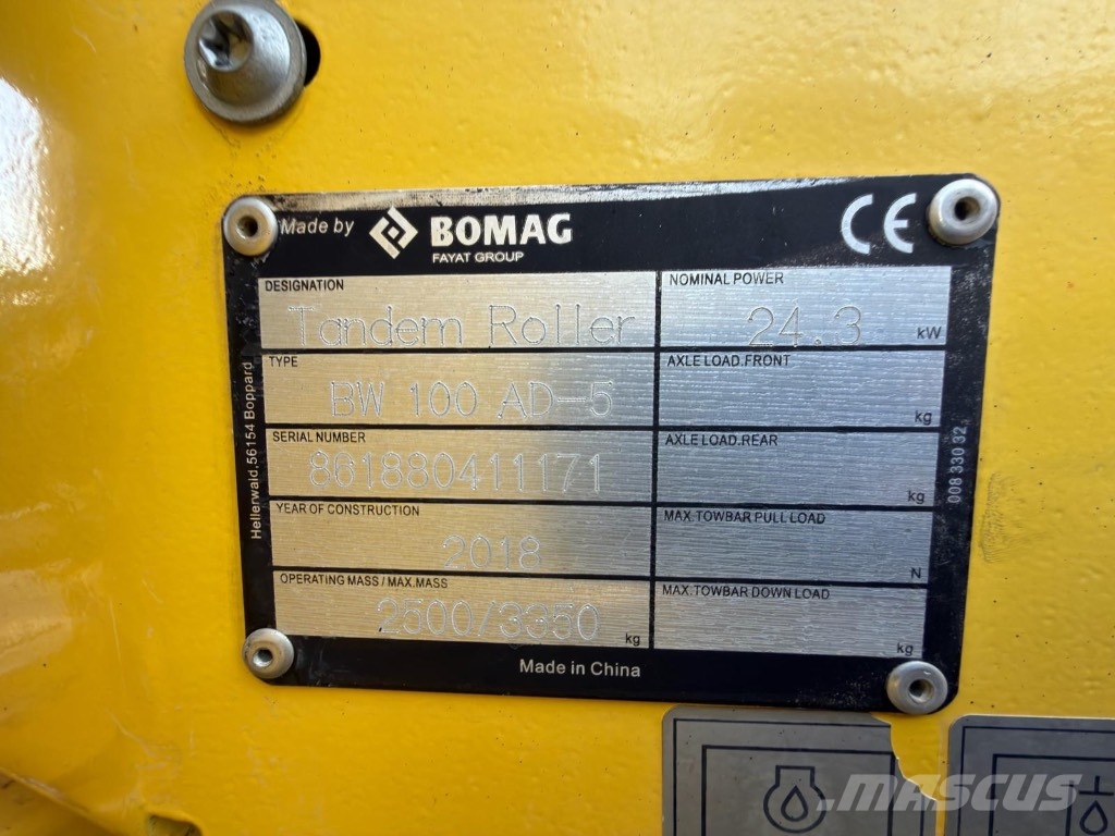 Bomag BW 100 AD-5 *ACCIDENTE*DAMAGED*UNFALL* Tandemwalzen
