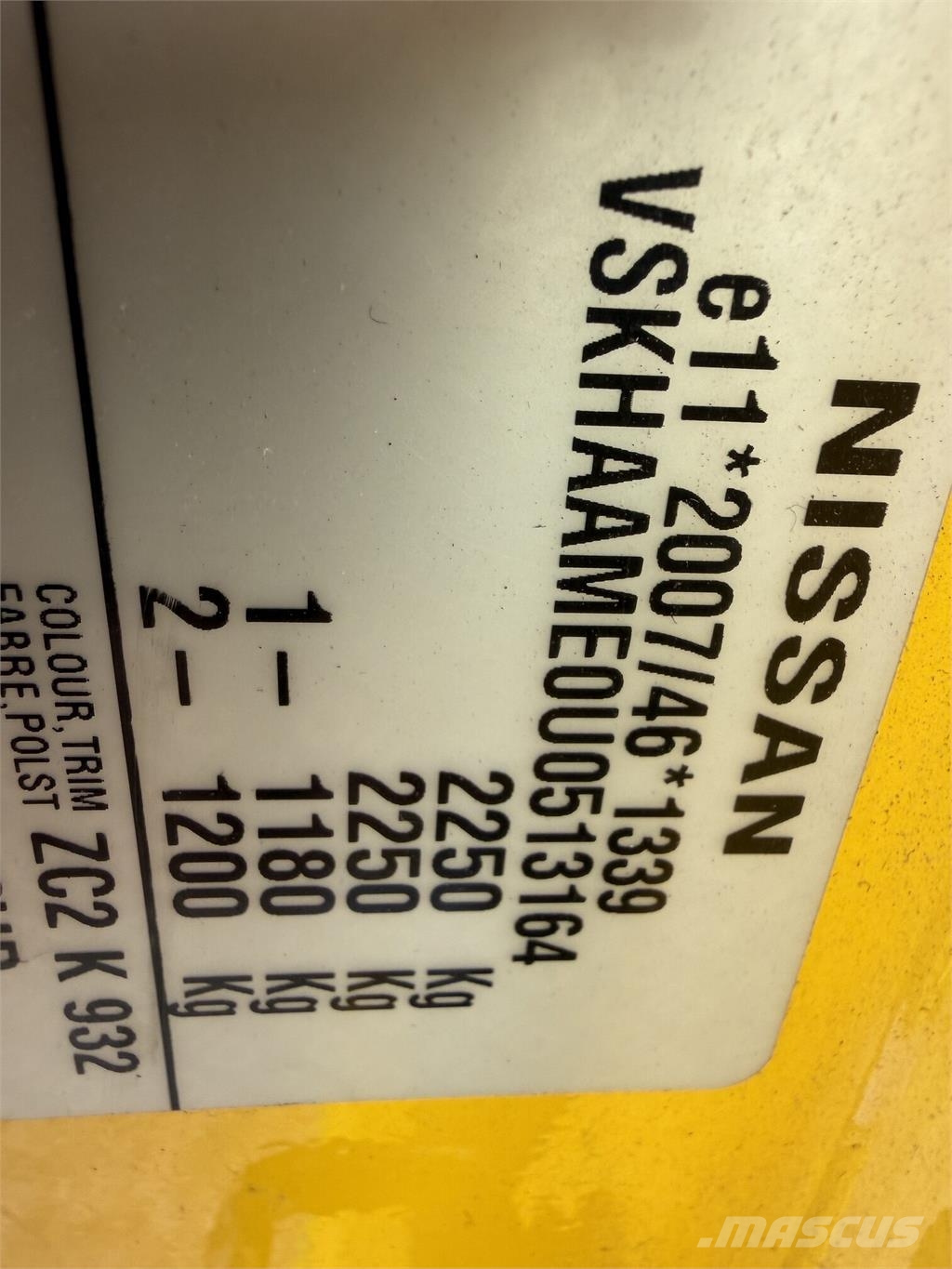 Nissan e-NV200 VIN 164 Lengvieji automobiliai