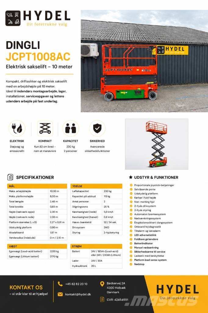 Dingli JCPT 1008 AC Plataformas tijera