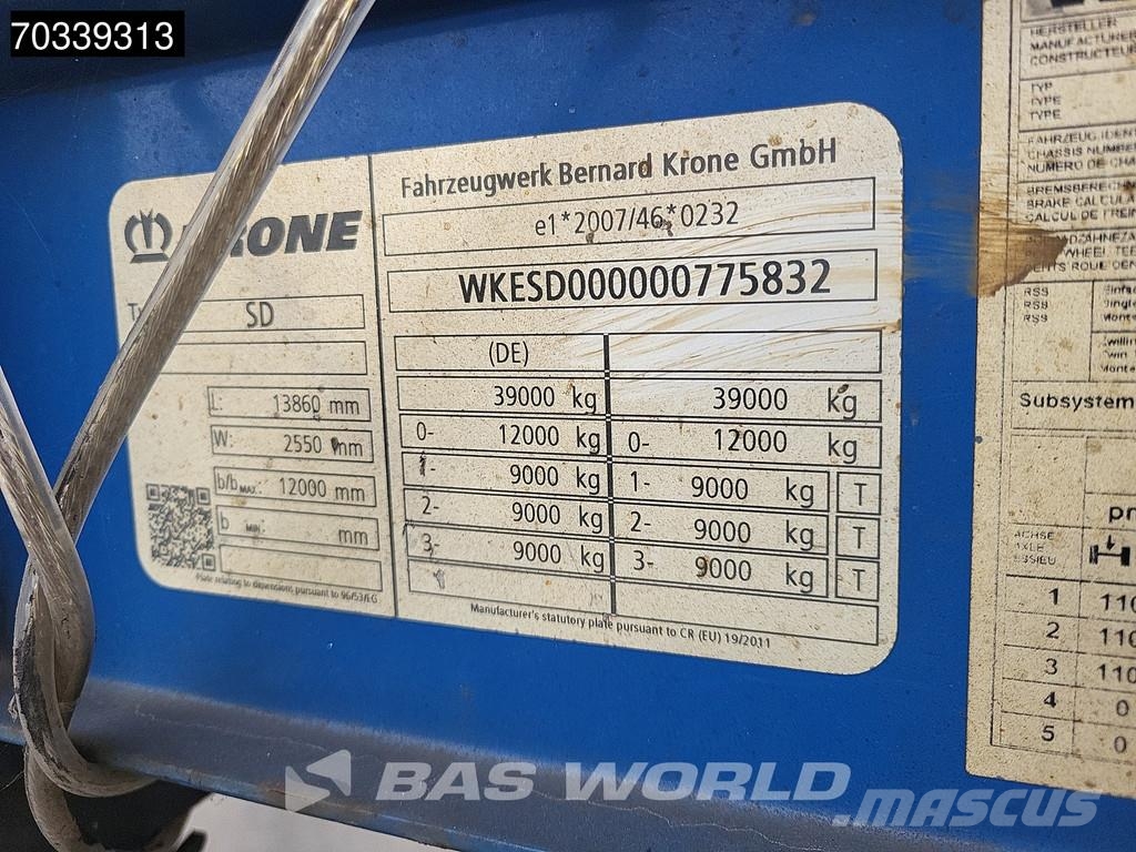 Krone SD Mega BPW Tentpoolhaagised