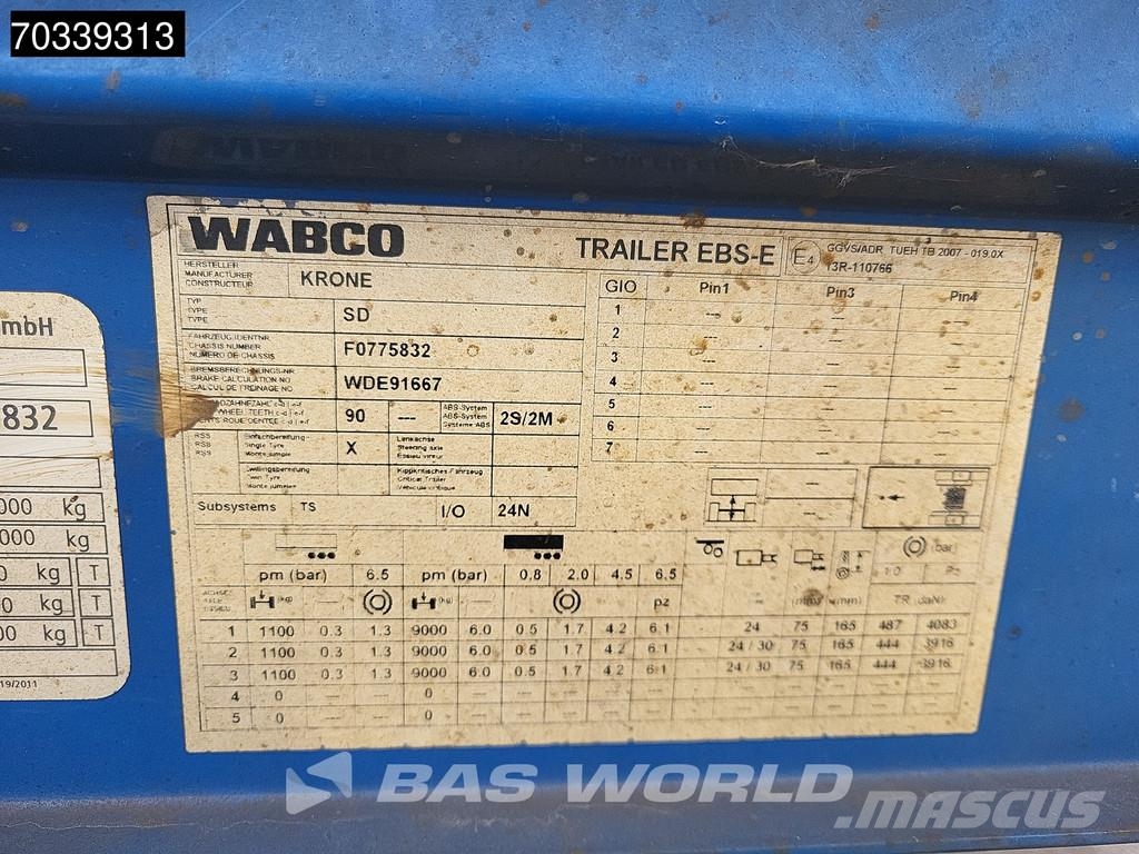 Krone SD Mega BPW Tentpoolhaagised