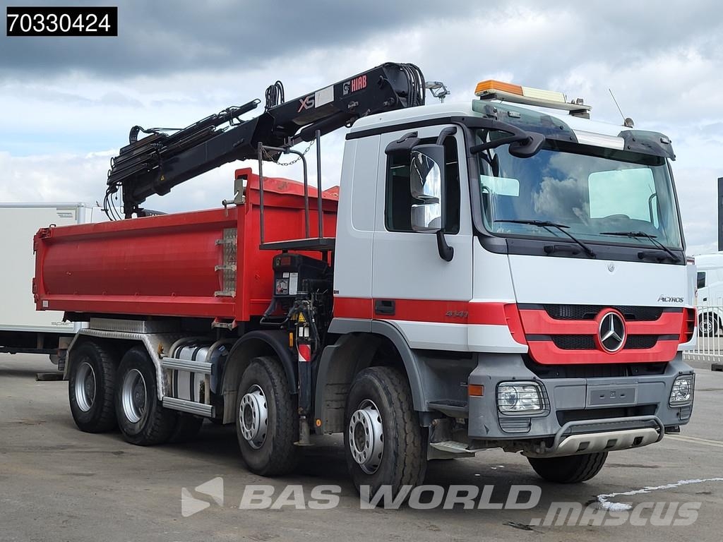 Mercedes-Benz Actros 4141 8X4 HIAB 166 D-4 Hiduo Crane 11m3 2-wa Caminhões basculantes
