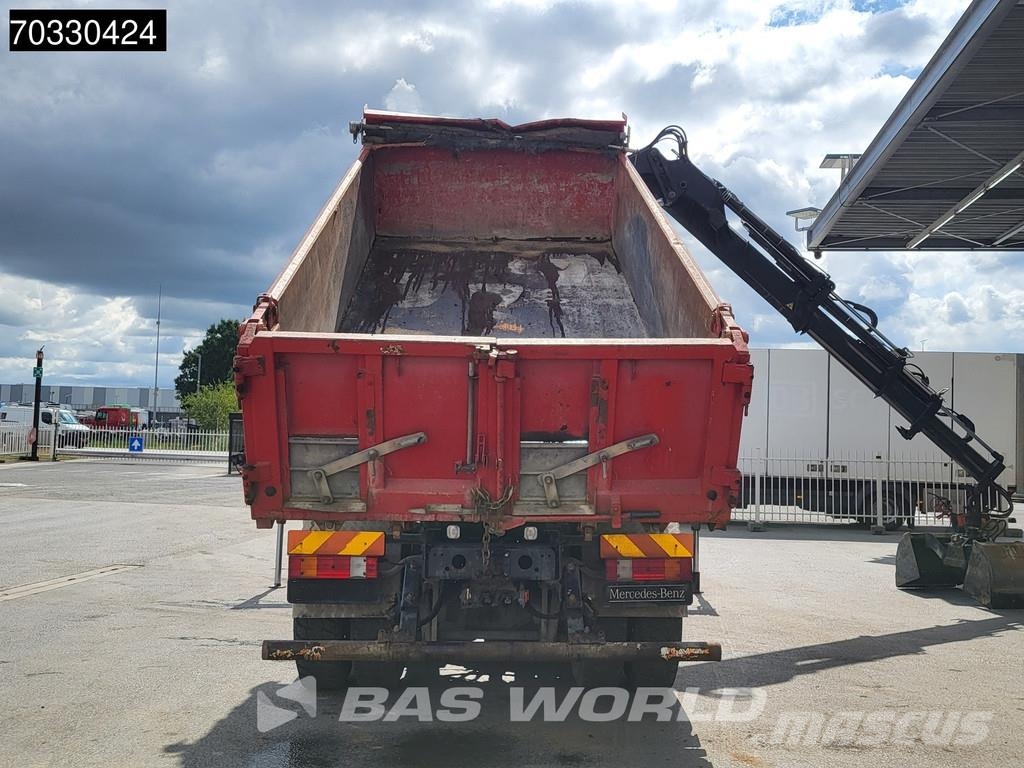 Mercedes-Benz Actros 4141 8X4 HIAB 166 D-4 Hiduo Crane 11m3 2-wa Lastbiler med tip