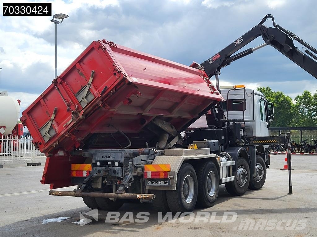 Mercedes-Benz Actros 4141 8X4 HIAB 166 D-4 Hiduo Crane 11m3 2-wa Caminhões basculantes