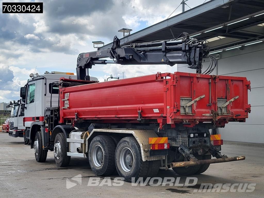 Mercedes-Benz Actros 4141 8X4 HIAB 166 D-4 Hiduo Crane 11m3 2-wa Lastbiler med tip