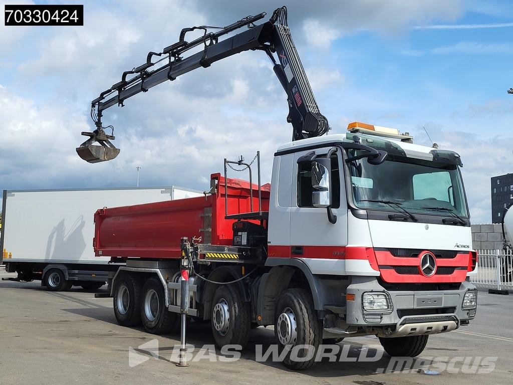 Mercedes-Benz Actros 4141 8X4 HIAB 166 D-4 Hiduo Crane 11m3 2-wa Caminhões basculantes