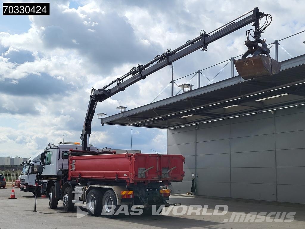 Mercedes-Benz Actros 4141 8X4 HIAB 166 D-4 Hiduo Crane 11m3 2-wa Caminhões basculantes