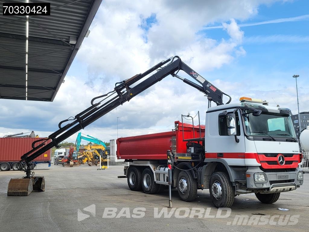 Mercedes-Benz Actros 4141 8X4 HIAB 166 D-4 Hiduo Crane 11m3 2-wa Caminhões basculantes