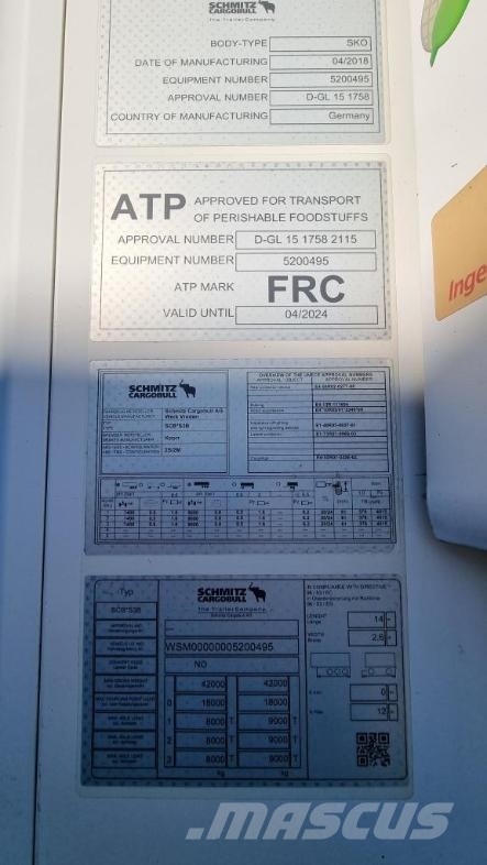 Schmitz Cargobull Trailer Reefer Multi Temp & Double Stock Straight Koel-vries opleggers