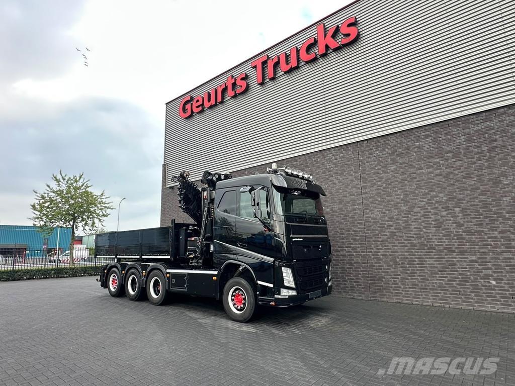 Volvo FH 500 8X4 TREKKER-BAKWAGEN +HIAB 408-8+LIER KRAAN Kranen voor alle terreinen