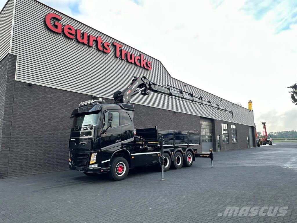 Volvo FH 500 8X4 TREKKER-BAKWAGEN +HIAB 408-8+LIER KRAAN Kranen voor alle terreinen