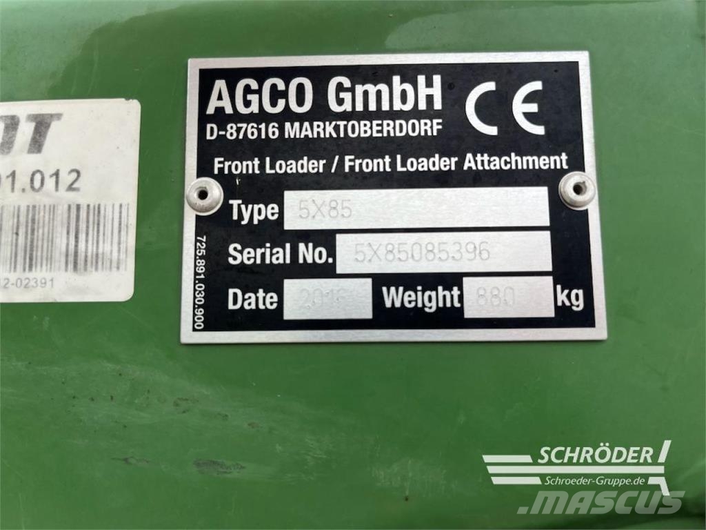 Fendt CARGO 5 X/85 DW Lisävarusteet ja komponentit
