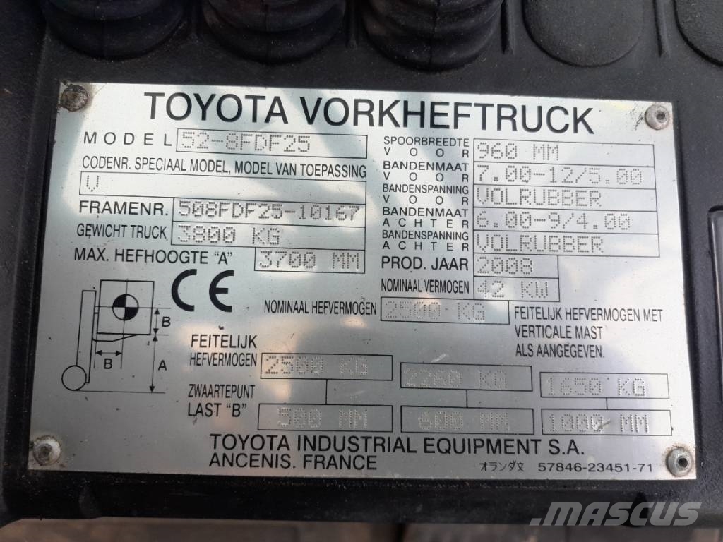 Toyota Tonero 25 柴油叉车