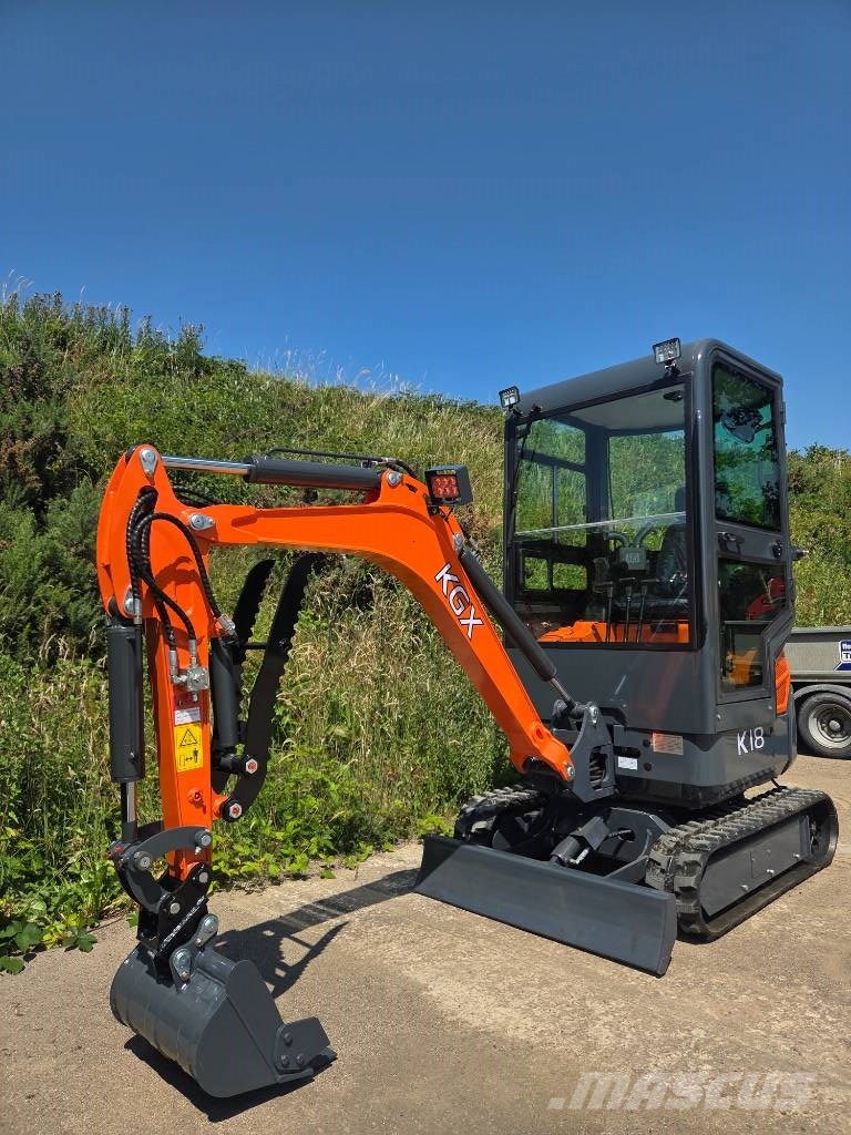 KGX K18 Kubota Powered 1.8ton Minigraafmachines < 7t