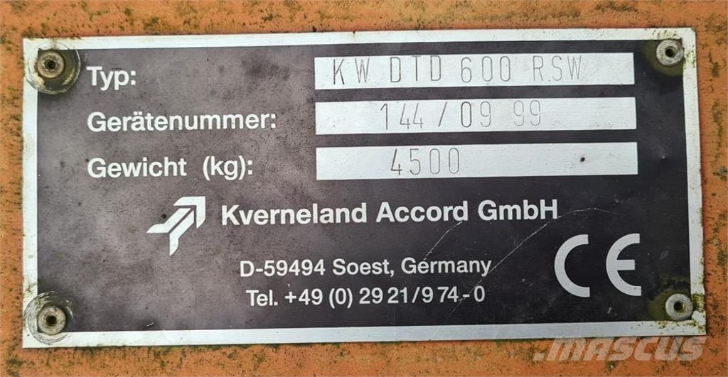 Kverneland DTD 600 RSW Дискові борони