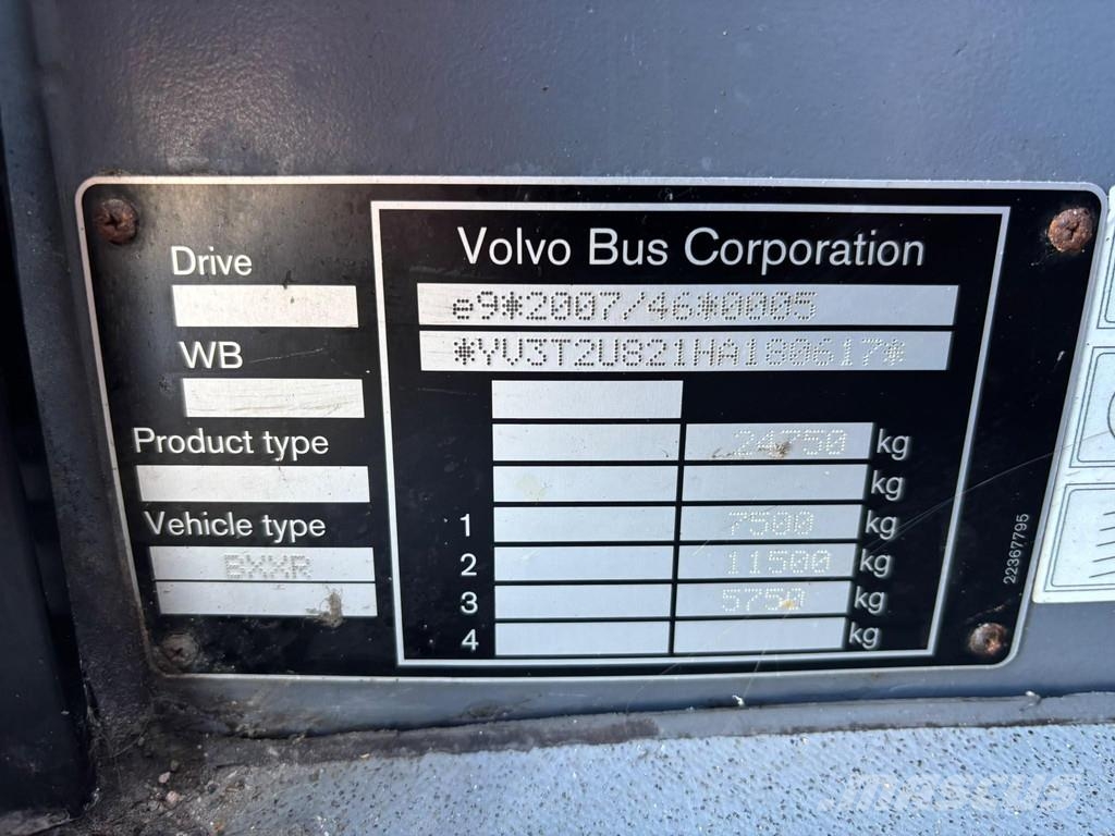 Volvo B11R 9700 H 6x2*4 AC / AUXILIARY HEATING / WC / WH المركبة