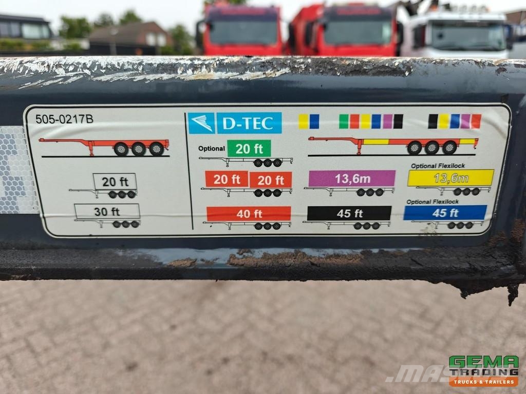D-tec FT-LS-S Multi - All Connections - Lift Axle - SAF Kontejnerske poluprikolice