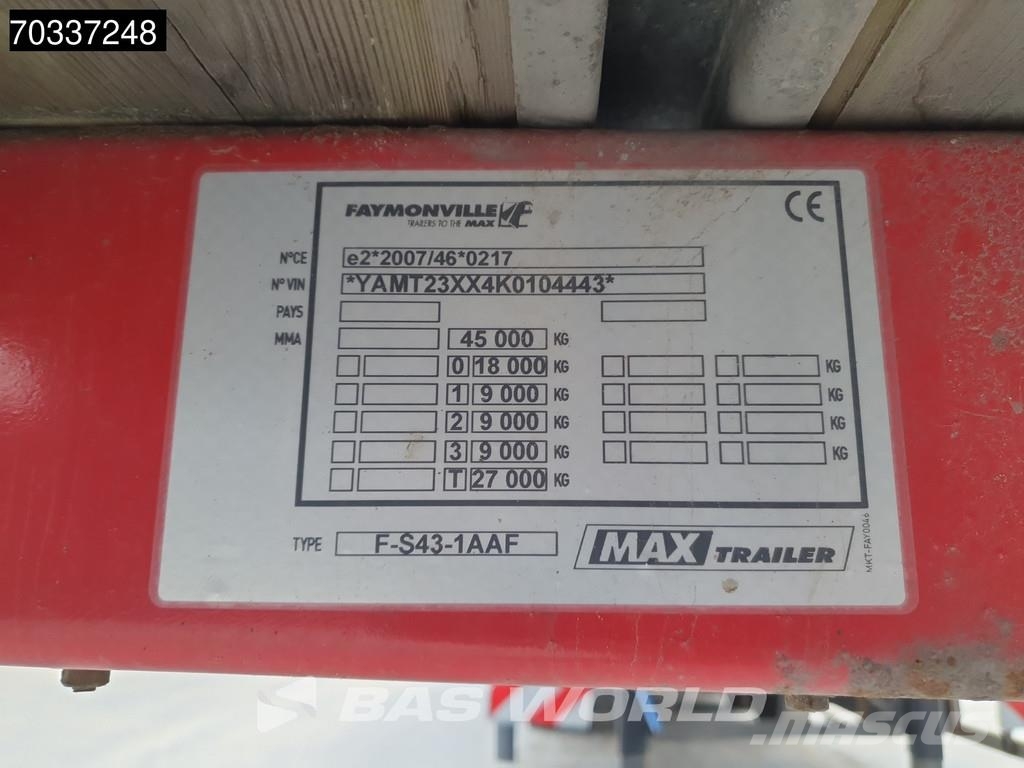 Faymonville F-S43-1AAF 3 axles Extendable Steering Axle SAF MO Flatbed/Dropside semi-trailers