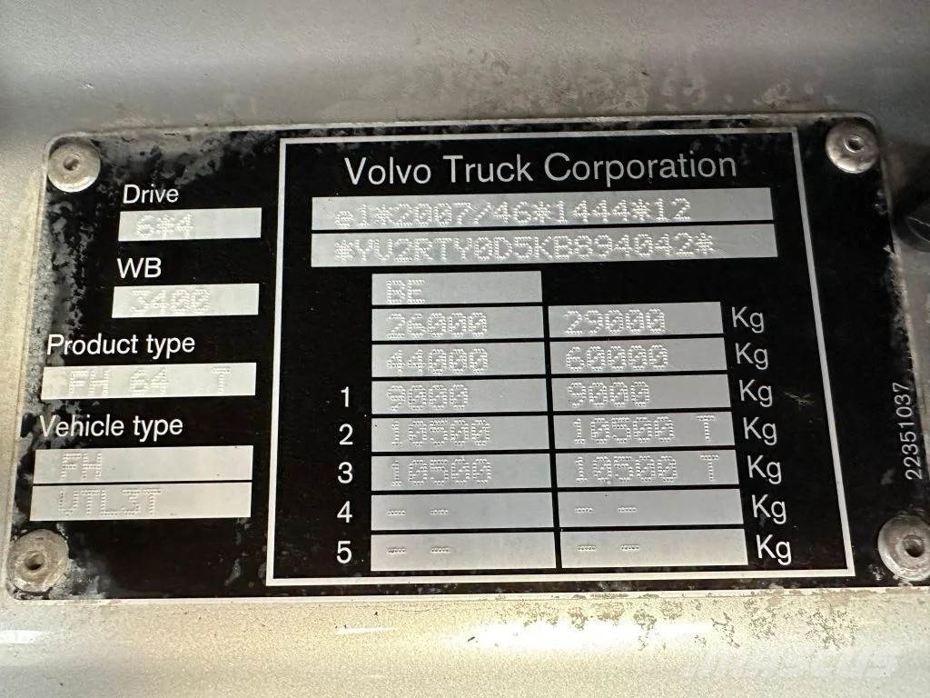 Volvo FH 460 6X4 TREKKER/TRACTOR/SZM EURO 6 HYDRAULIC Trækkere