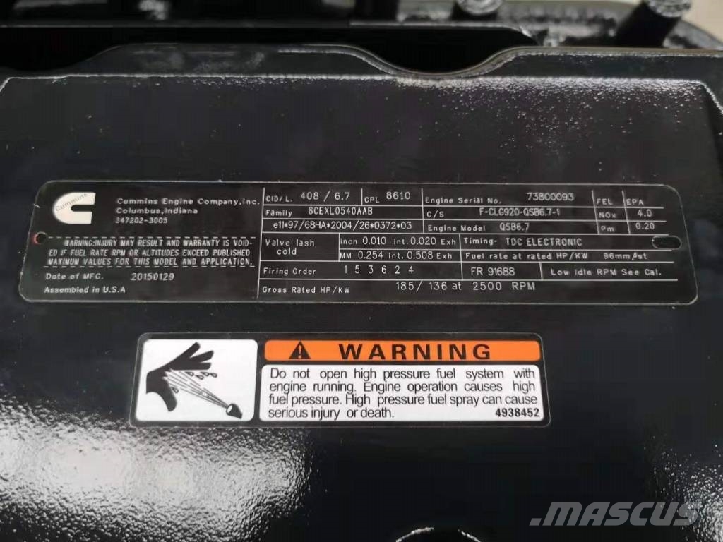 Cummins QSB6.7 SAA6D107E PC220LC-8 For excavator Moteur