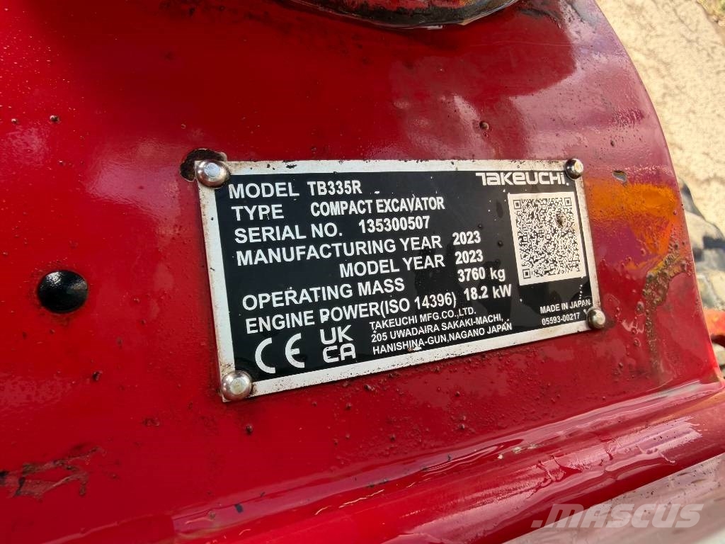 Takeuchi TB 335R V3 小型挖土機/掘鑿機<7t(小型挖掘機)