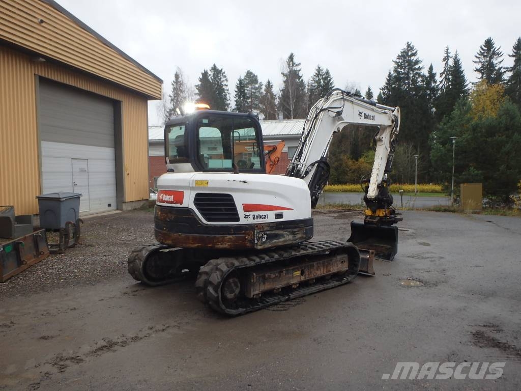 Bobcat E 85 Engcon pihdeillä Midibagger 7t - 12t