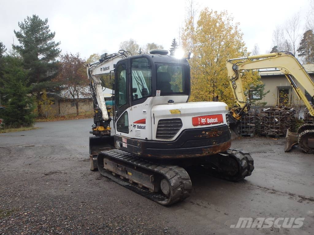 Bobcat E 85 Engcon pihdeillä Midibagger 7t - 12t