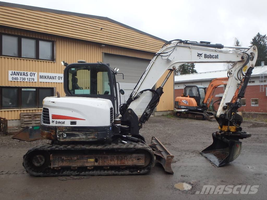 Bobcat E 85 Engcon pihdeillä Midibagger 7t - 12t