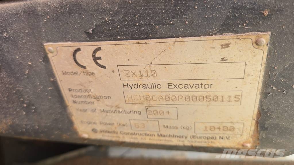 Hitachi ZX 110 Escavadoras de rastos