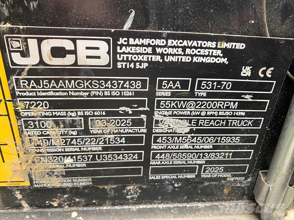 JCB 531-70 Ładowarki teleskopowe
