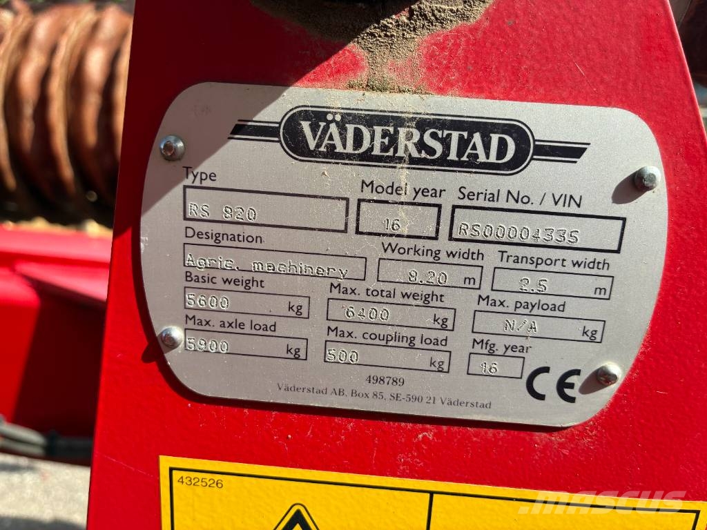 Väderstad Rexius 820 Valce