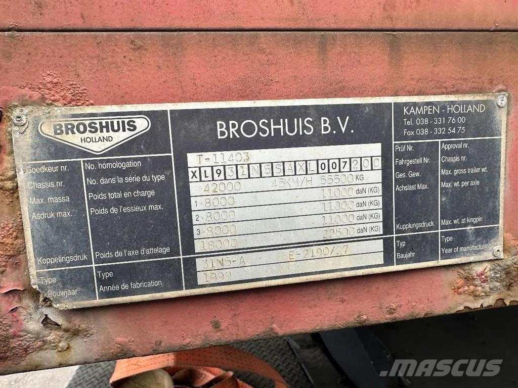 Broshuis 31N55A EXTENDABLE - LAST AXLE STEERING Semirremolques de carga baja