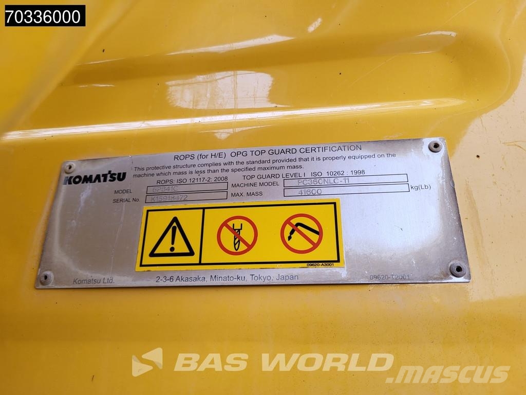 Komatsu PC360 NLC-11 대형 굴삭기 29톤 이상