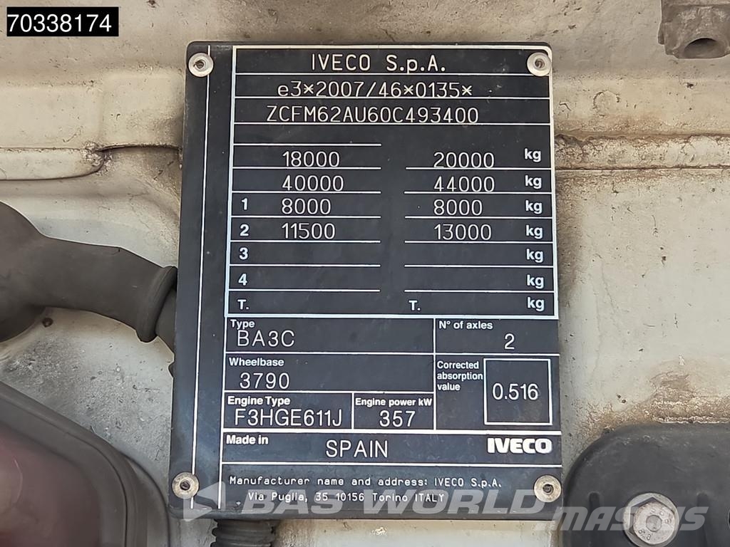 Iveco S-Way 490 4X2 Retarder 2x Tanks Standklima ACC Truck Tractor Units