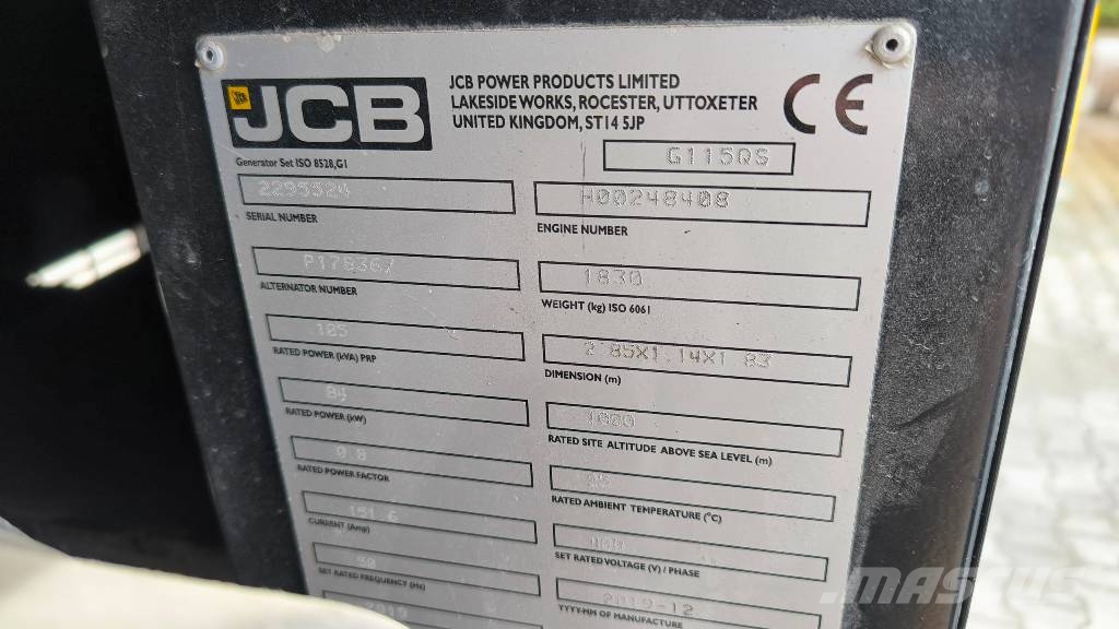 JCB G 115 QS Geradores a diesel