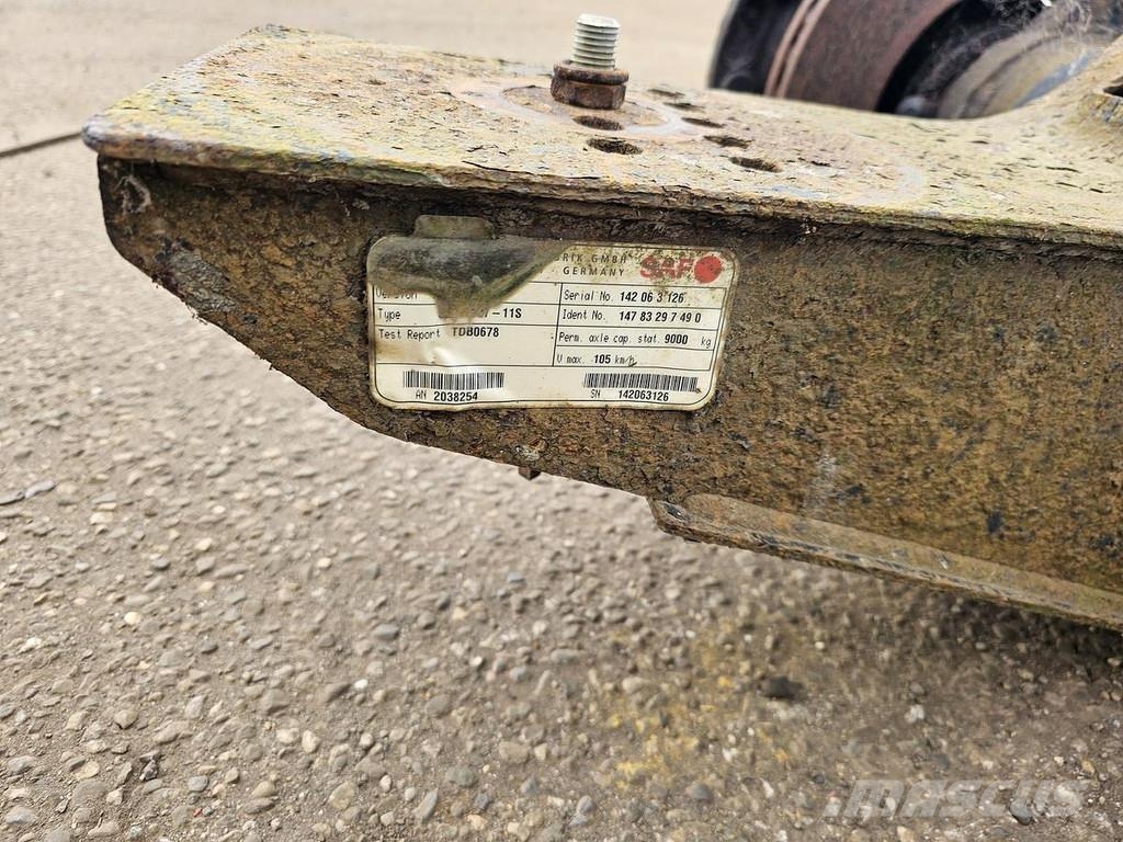 SAF B19-19W TRAILER AXLE SINGLE TIRE DISC. Ejes