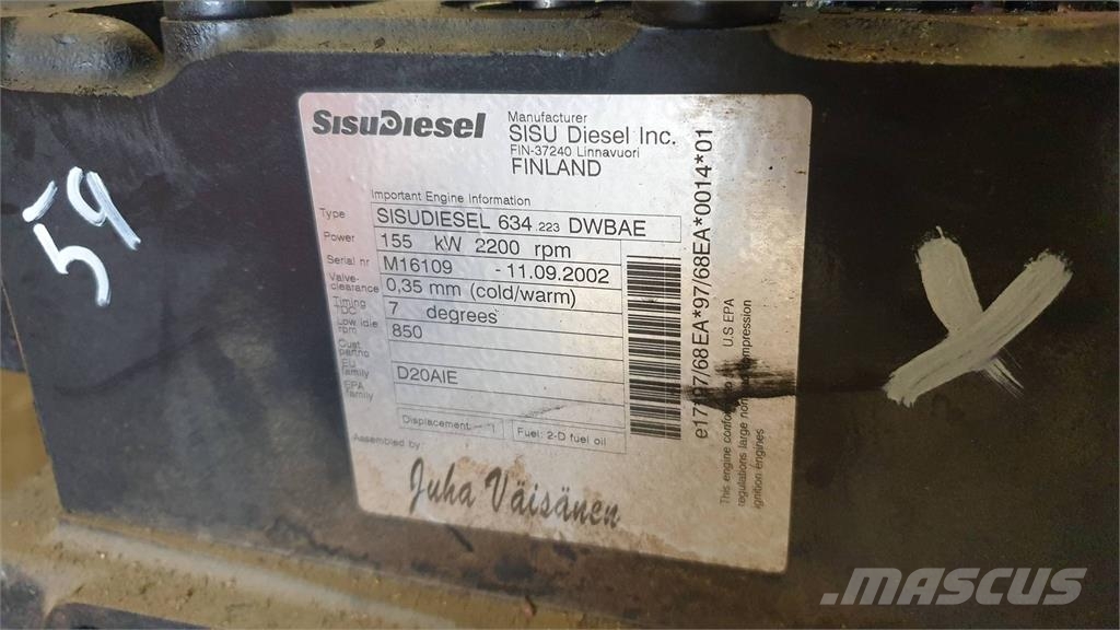 Sisu 634 DWBAE Used/Beg Moottorit
