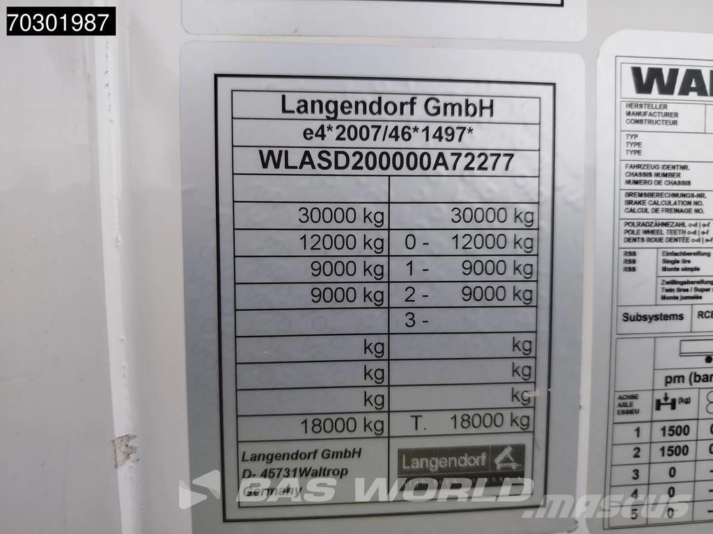 Langendorf SD2 NEW RaceTrailer 2500kg Tailgate Furgoonpoolhaagised