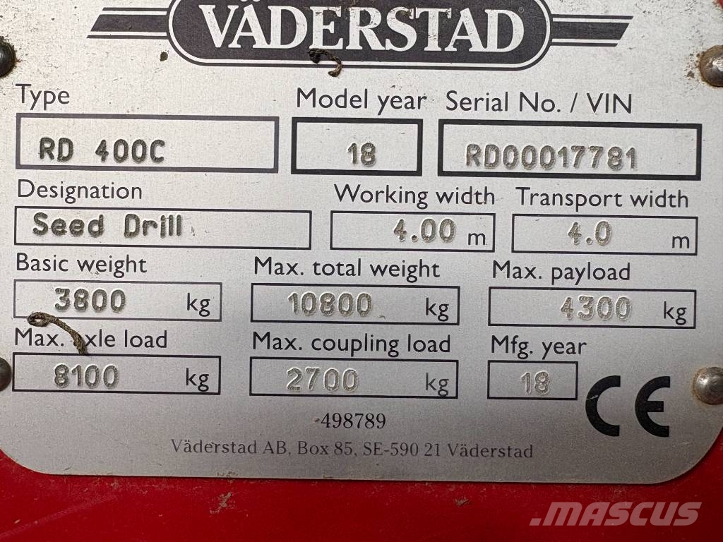 Väderstad Rapid400C Sijačice
