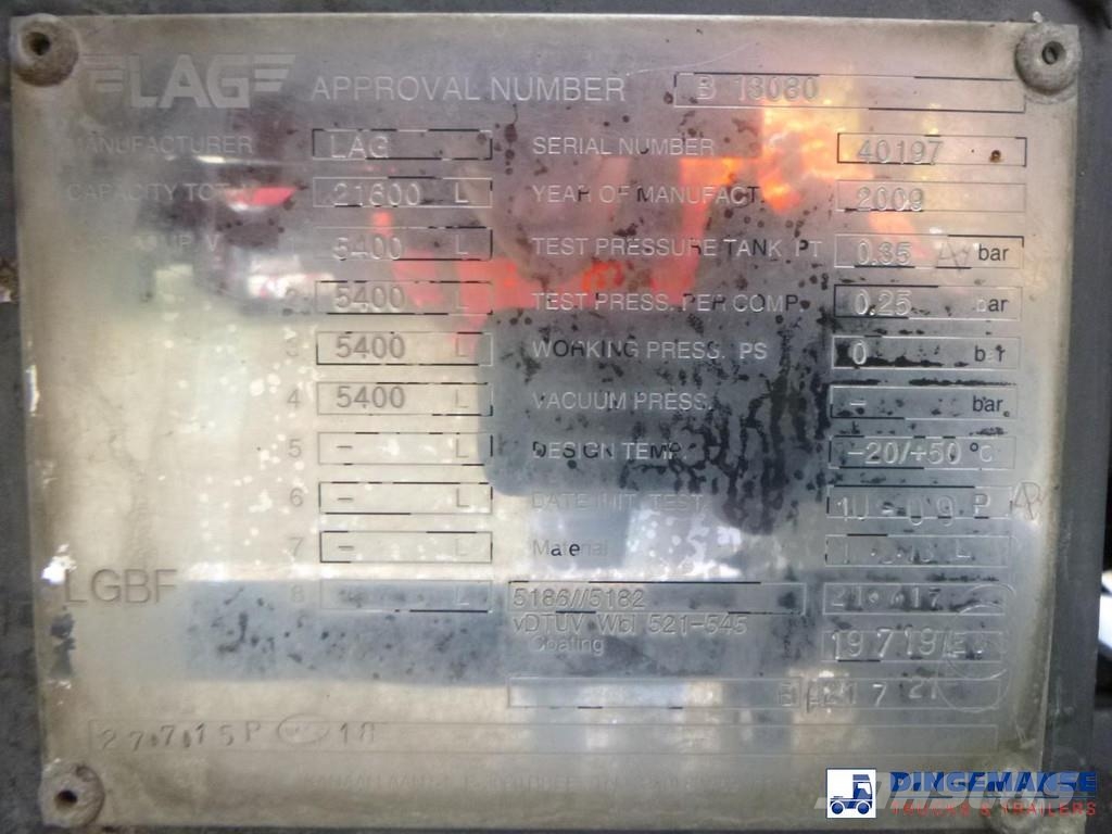MAN TGS 26.320 6X2 RHD fuel tank 20 m3 / 4 comp Automobilinės cisternos