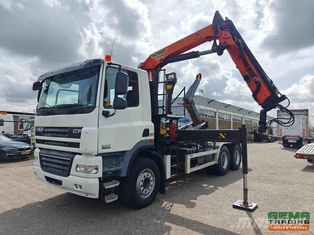 DAF CF 85.410 6x4 DagCab Euro5 - Palfinger Hook Arm Sy Kotalni prekucni tovornjaki