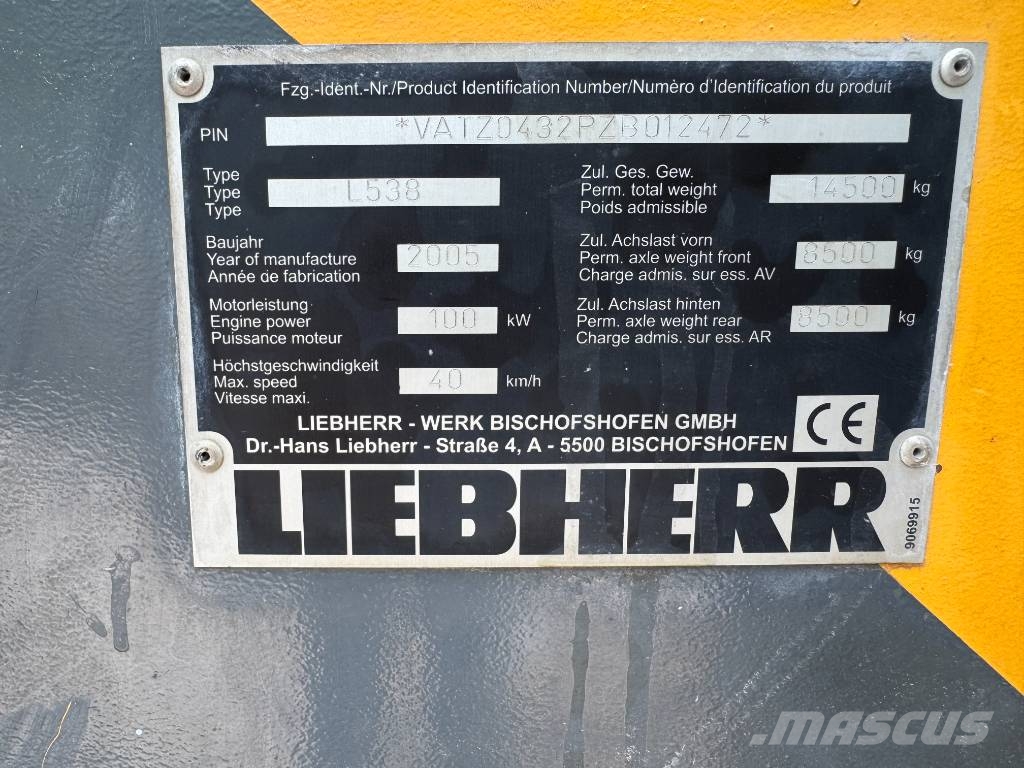 Liebherr L 538- Varattu Фронтальні навантажувачі