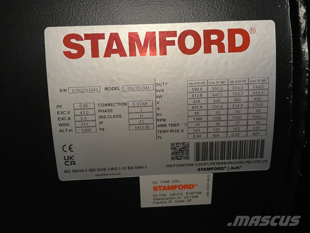 Volvo TAD1346GE - 550 kVA Generator - DPX-18882 Diesel Generatoren
