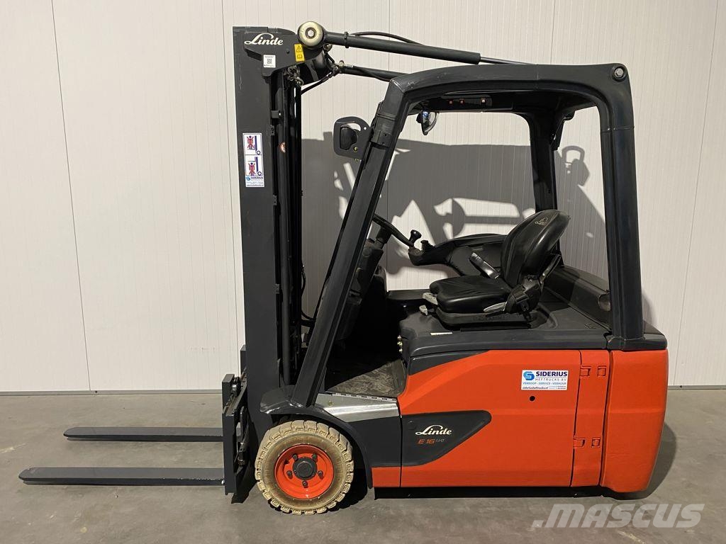 Linde E16L-386 شاحنات ذات رافعات شوكية تعمل بالكهرباء